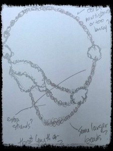 Rough necklace sketch